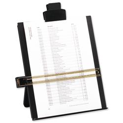 5 Star Office Desktop Copyholder with Line Guide Ruler A4 Black