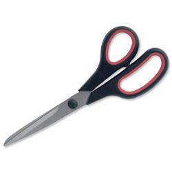 5 Star Office Scissors with Rubber Handles 210mm