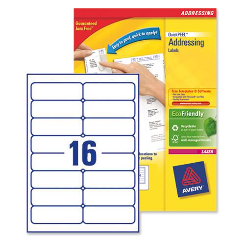 Buy Avery L7162 Laser Printer Labels 99.1x34mm Ref L716240 Pack 640