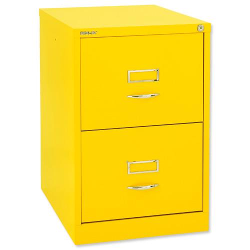 GLO by Bisley BS2C Filing 2Drawer H711mm Lemon Ref BS2C Yellow