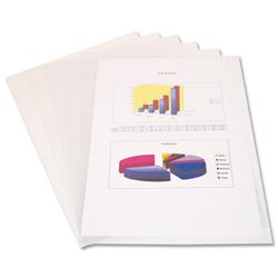 Elba Cut Flush Folder 80 Micron A4 Open Two Sides Clear Ref 100206548 - Pack 100