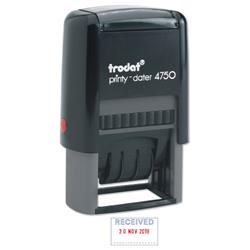 Trodat Printy Textplate Dater Stamps Received in Blue Date in Red Ref 4750/L1