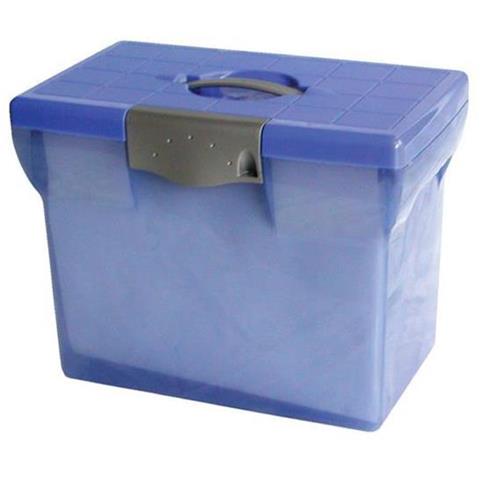 File Box for Suspension Files Plastic A4 Light Blue 040062 3219090400622 Euroffice Ltd